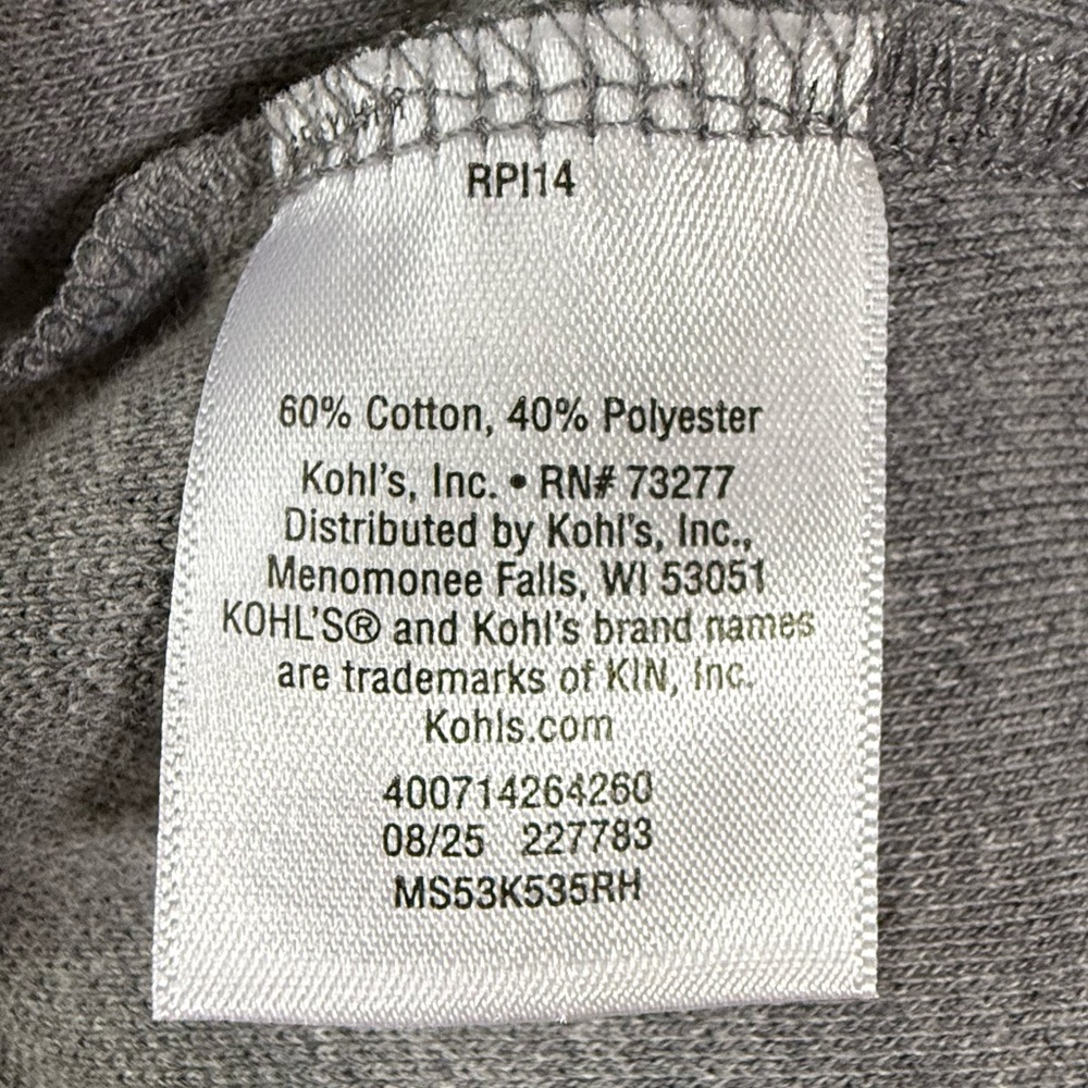 NWT Sonoma Men’s Essential Pique Quarter-Zip Heather Gray Size L - Picture 9 of 13